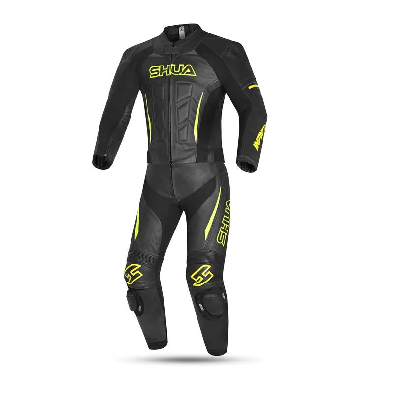 SHUA INFINITY 2 PC MONO DE MOTO HOMBRE NEGRO AMARILLO