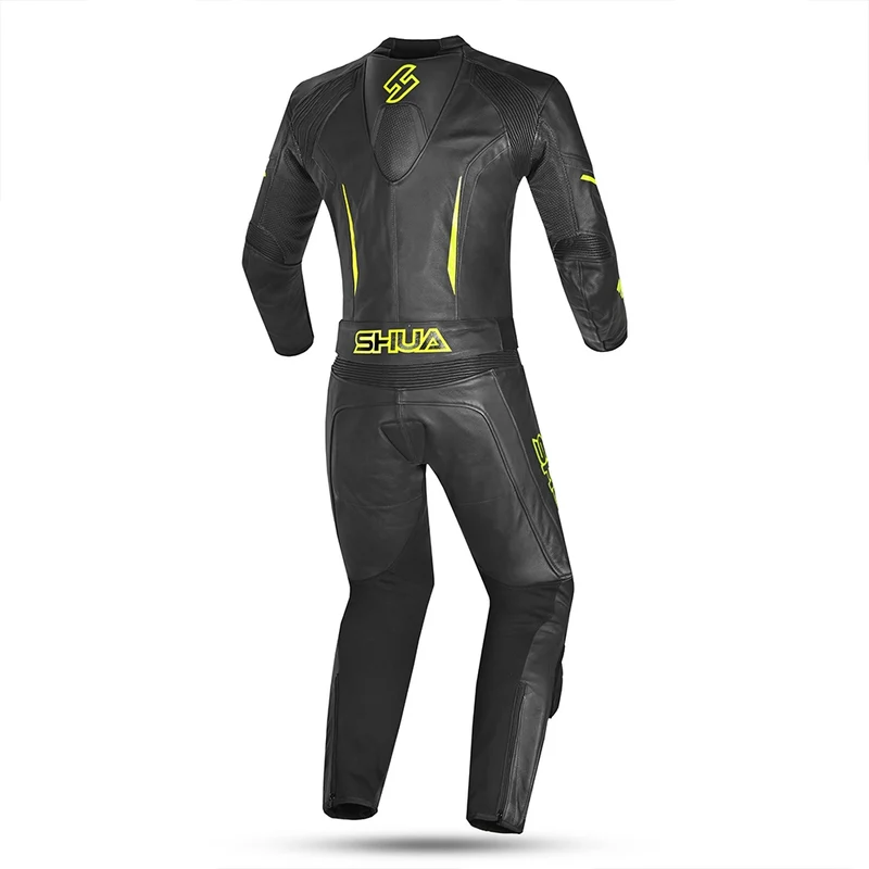 SHUA INFINITY 2 PC MONO DE MOTO HOMBRE NEGRO AMARILLO