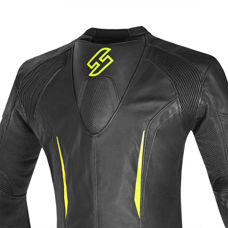 SHUA INFINITY 2 PC MONO DE MOTO HOMBRE NEGRO AMARILLO