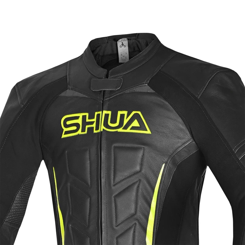 SHUA INFINITY 2 PC MONO DE MOTO HOMBRE NEGRO AMARILLO