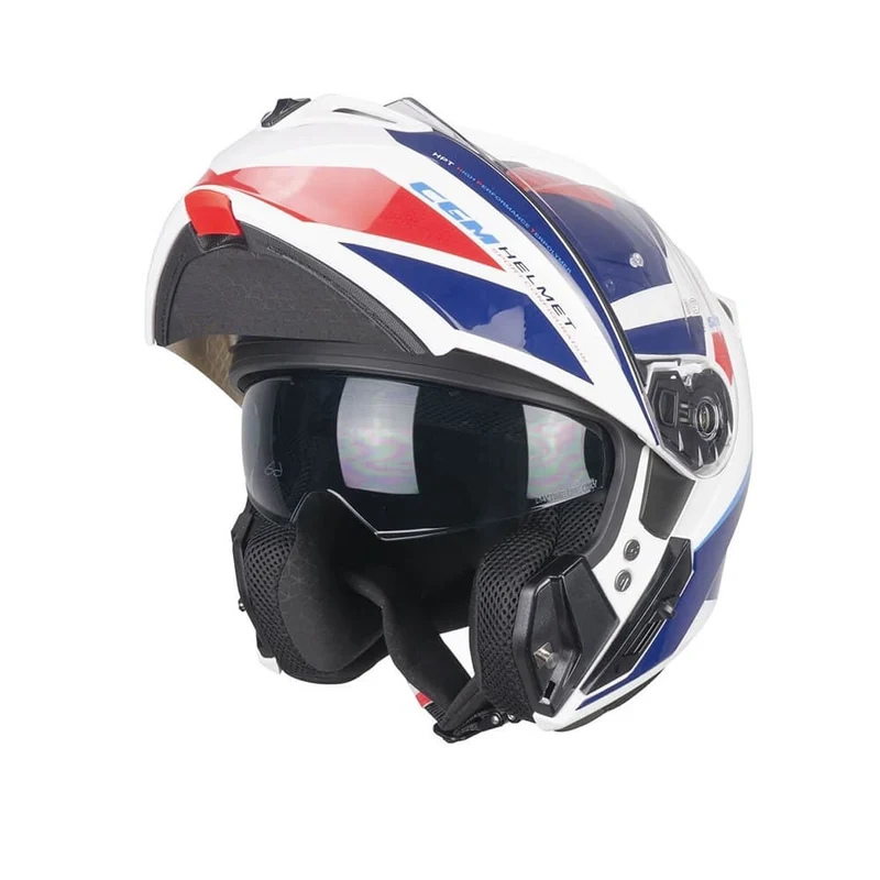 CGM 568S BER SPORT ABATIBLE MODULAR CASCO DE MOTO BLANCO AZUL