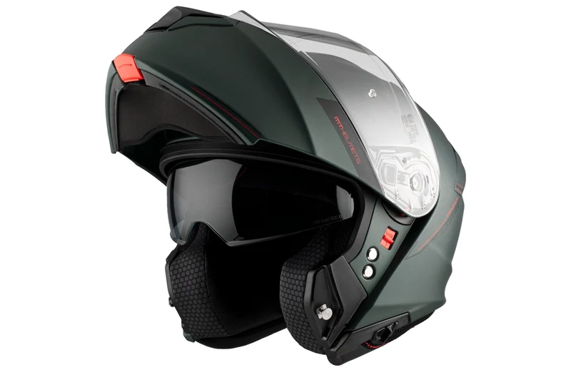 MT GENESIS SV SOLID AVENTURA S MODULAR CASCO DE MOTO A6 VERDE MATE
