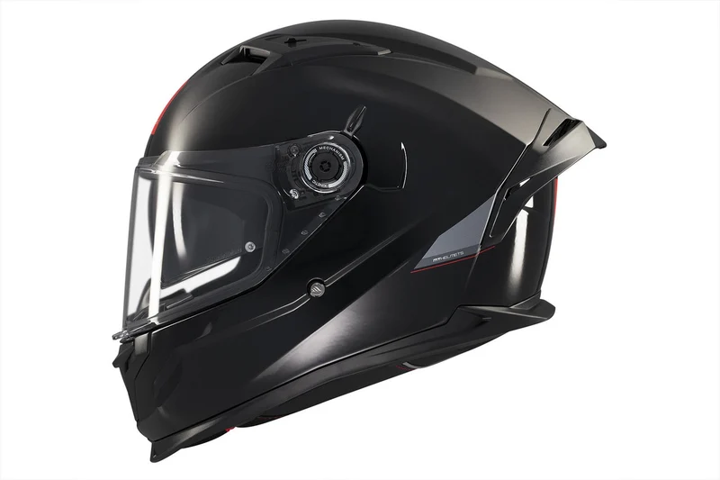 MT BRAKER SV SOLID CASCO DE MOTO A1 NEGRO BRILLO