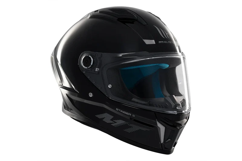 MT STINGER 2 SOLID INTEGRALES CASCO DE MOTO A11 NEGRO BRILLANTE