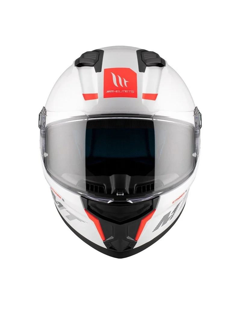 MT STINGER 2 SOLID S INTEGRALES CASCO DE MOTO A0 BLANCO PERLADO BRILLANTE
