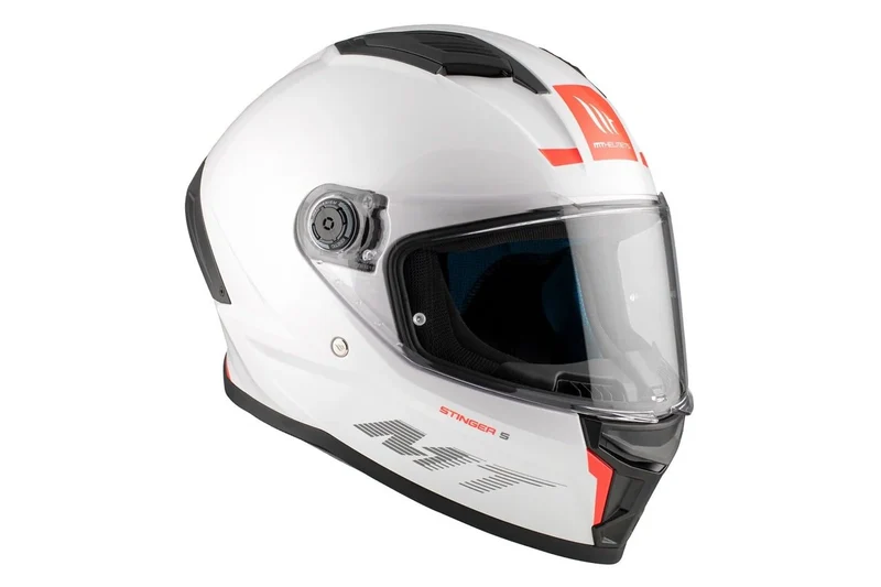 MT STINGER 2 SOLID S INTEGRALES CASCO DE MOTO A0 BLANCO PERLADO BRILLANTE