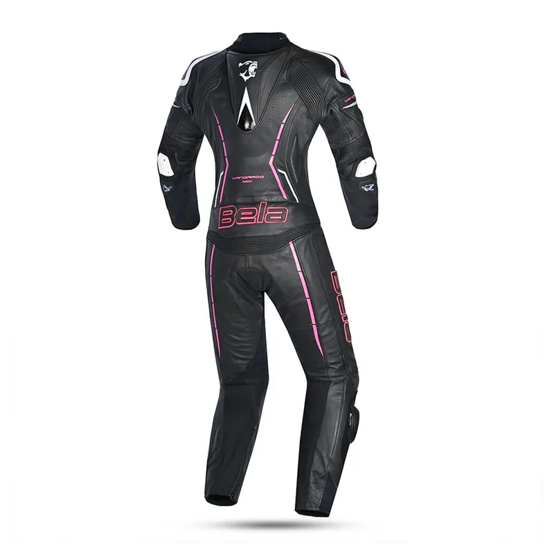 BELA ROCKET MIX KANGAROO 2 PC MONO DE MOTO MUJER BLANCO NEGRO ROSA