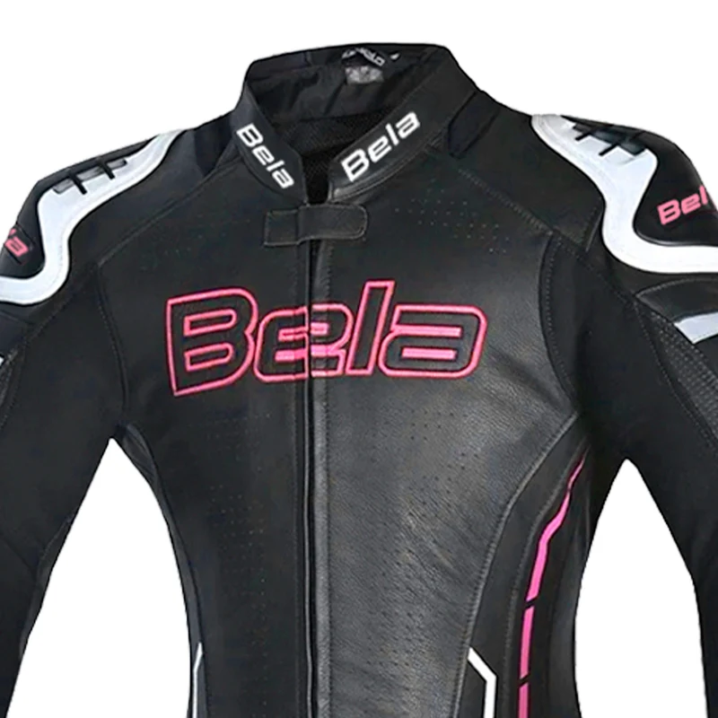 BELA ROCKET MIX KANGAROO 2 PC MONO DE MOTO MUJER BLANCO NEGRO ROSA
