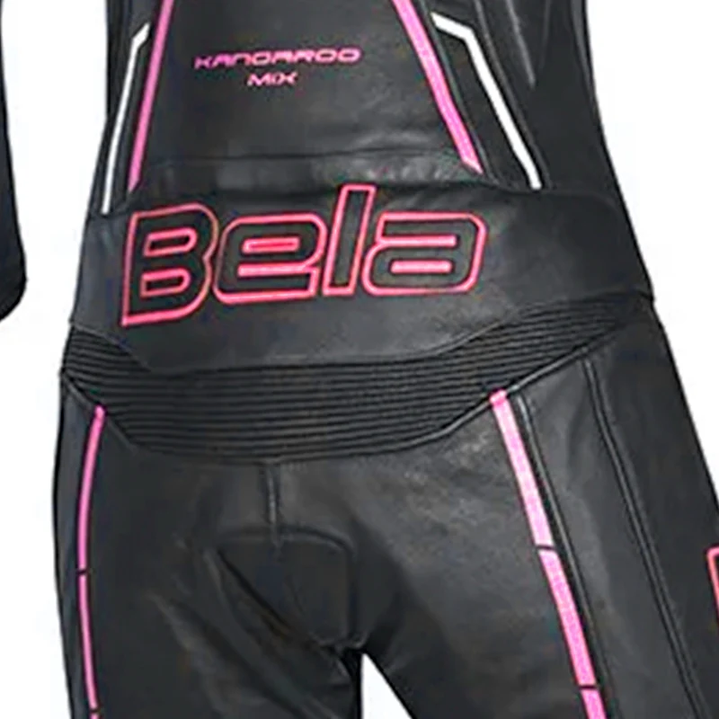 BELA ROCKET MIX KANGAROO 2 PC MONO DE MOTO MUJER BLANCO NEGRO ROSA