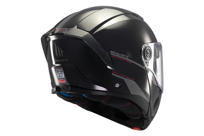 MT ATOM 2 SV SOLID MODULAR CASCO DE MOTO A1 NEGRO BRILLO