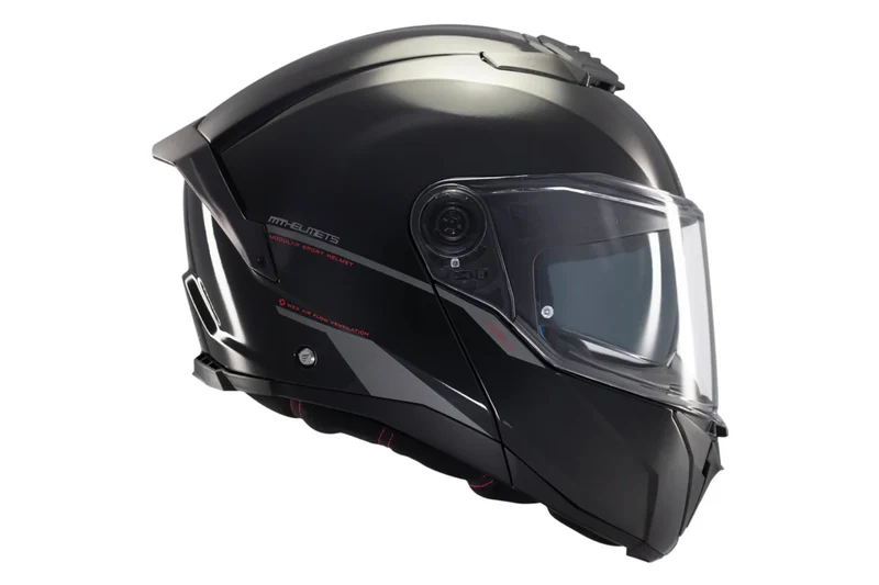 MT ATOM 2 SV SOLID MODULAR CASCO DE MOTO A1 NEGRO BRILLO