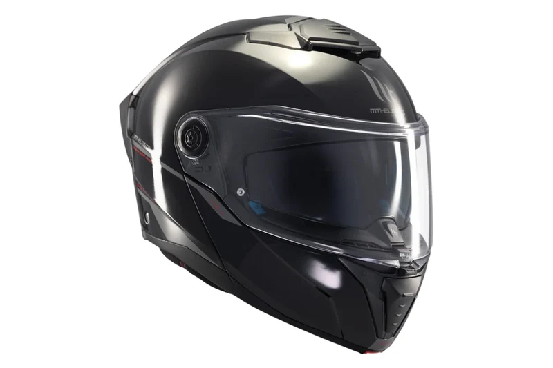 MT ATOM 2 SV SOLID MODULAR CASCO DE MOTO A1 NEGRO BRILLO