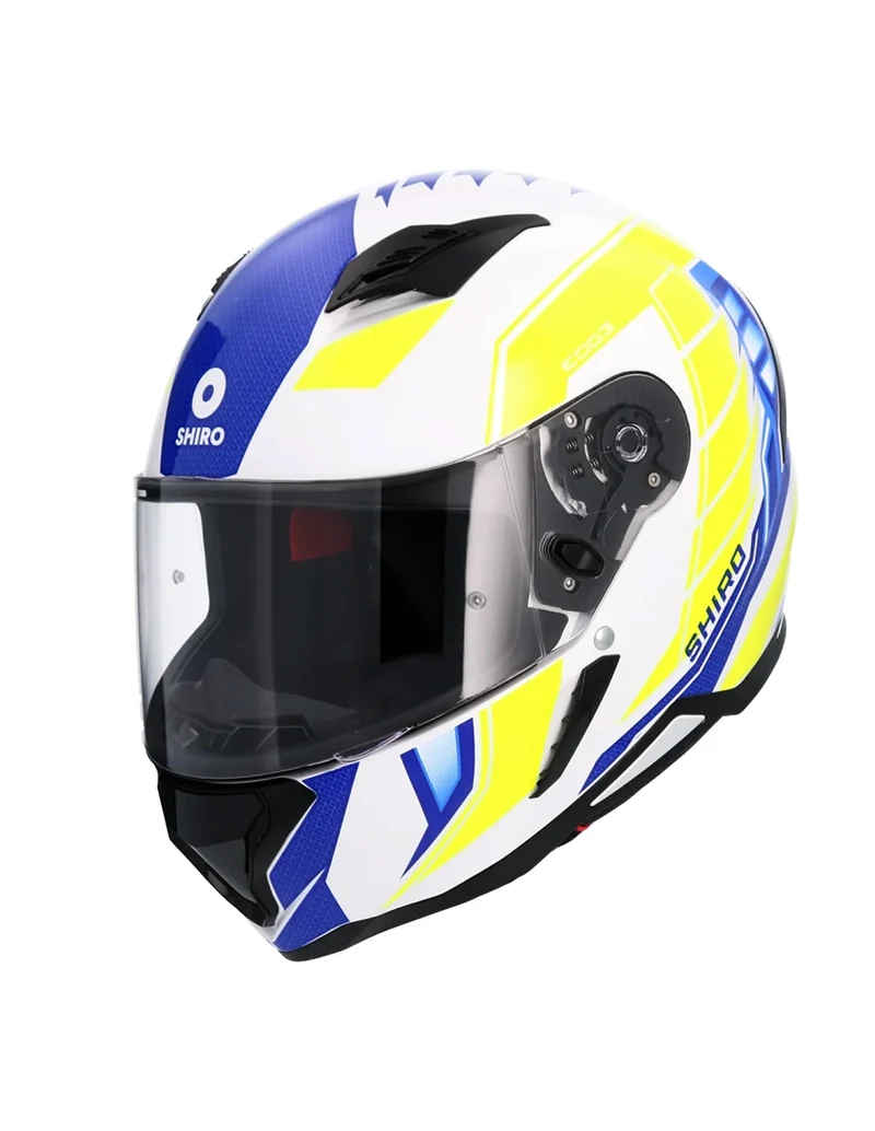 SHIRO CASCO HUNTER SH-890 EDGE AZUL_AMARILLO FLUOR