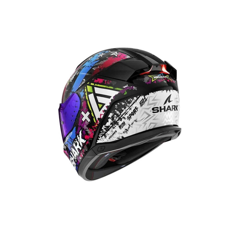SHARK SKWAL i3 HELLCAT Integral Casco Negro Cromo Azul