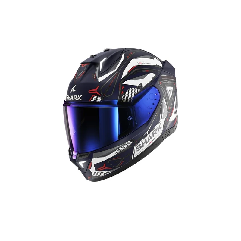 SHARK SKWAL i3 LINIK Mat Integral Casco Azul Blanco Rojo