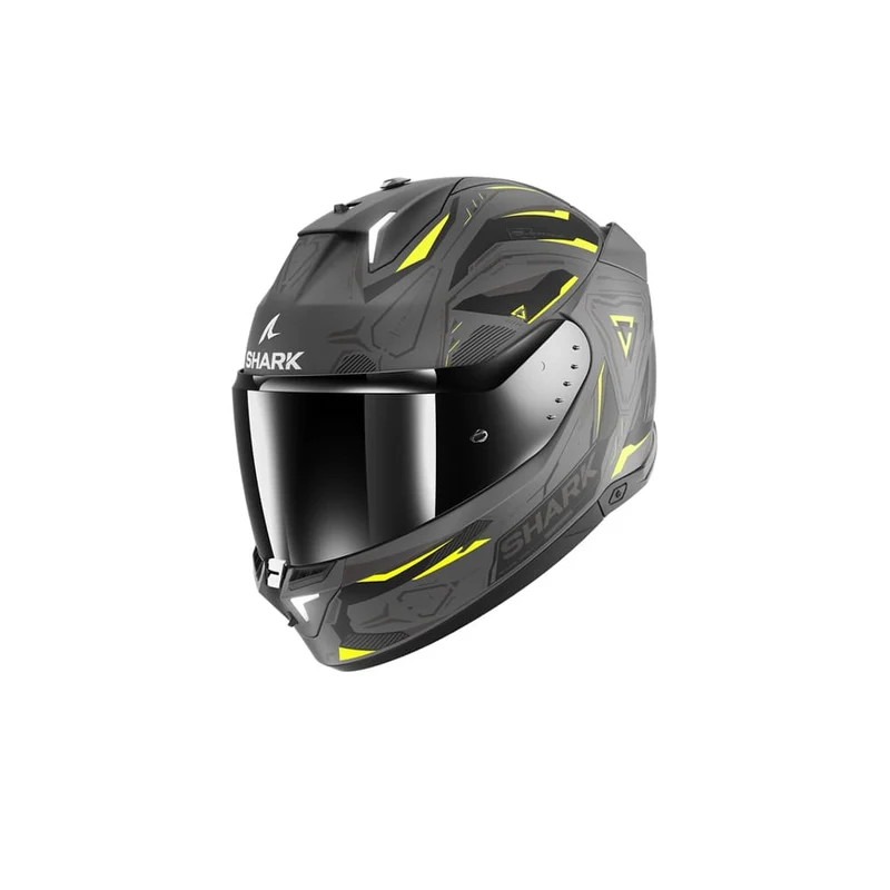 SHARK SKWAL i3 LINIK Mat Integral Casco Antracita Amarillo Negro
