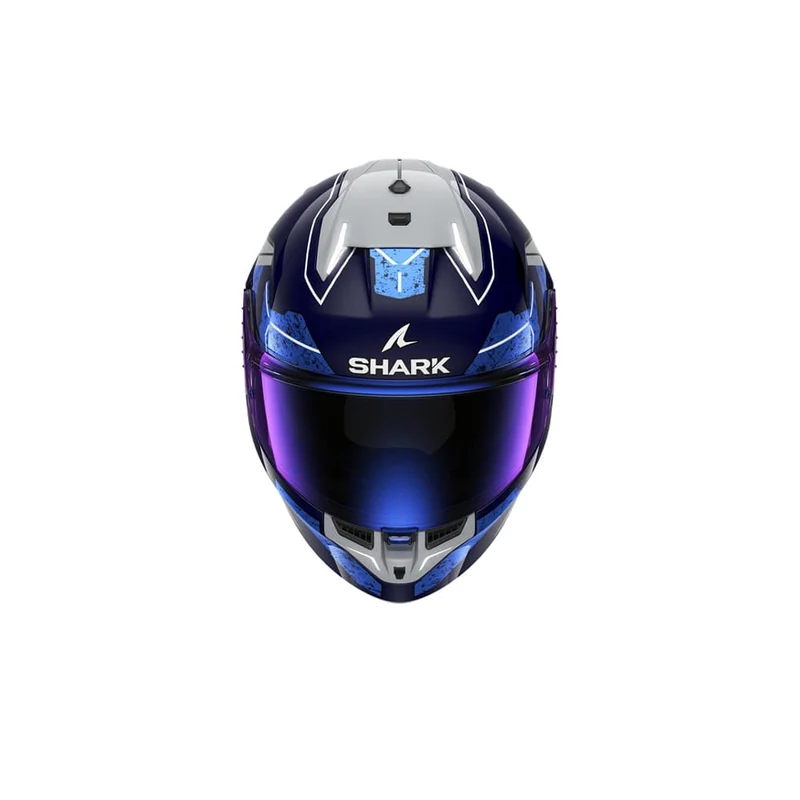 SHARK SKWAL i3 integral Casco azul cromado plata