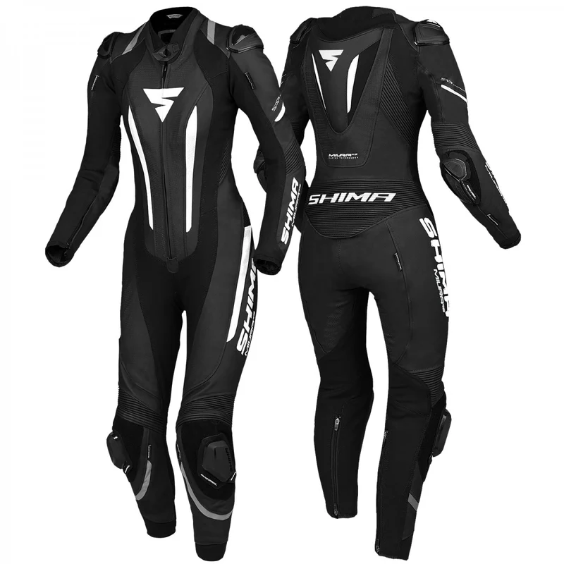 SHIMA RS 1PC MONO DE MOTO MUJER NEGRO BLANCO