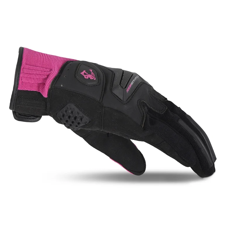 BELA STAR LADY GUANTES DE MOTO TEXTIL NEGRO ROSA