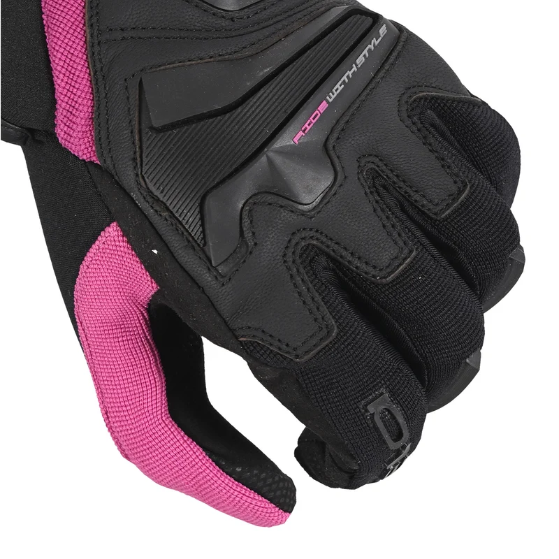 BELA STAR LADY GUANTES DE MOTO TEXTIL NEGRO ROSA