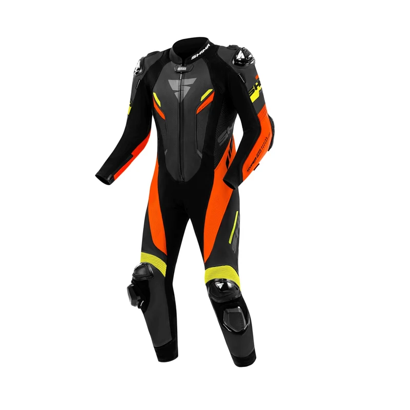 SHIMA HYPER RS 1PC MONO DE MOTO NEGRO ROJO AMARILLO