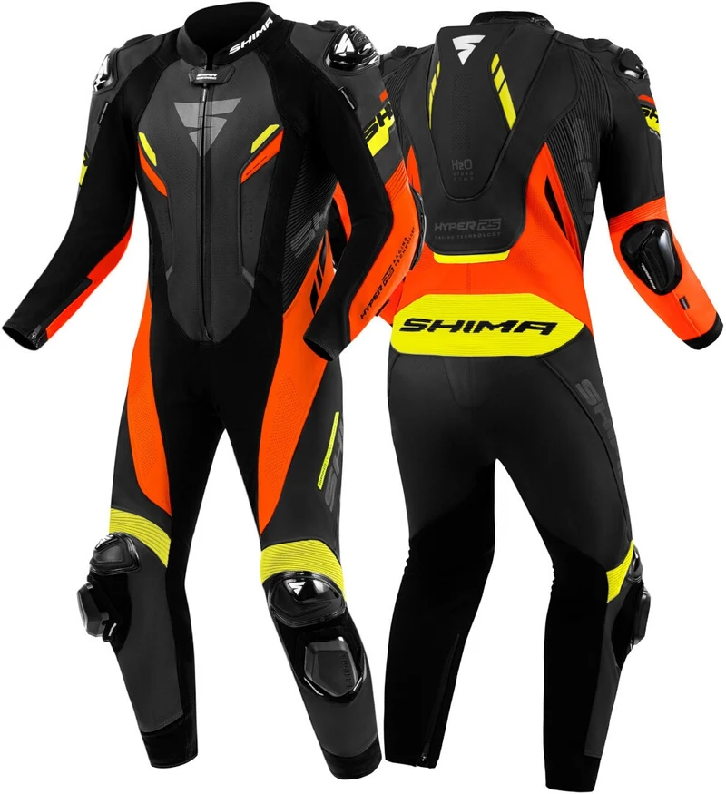 SHIMA HYPER RS 1PC MONO DE MOTO NEGRO ROJO AMARILLO