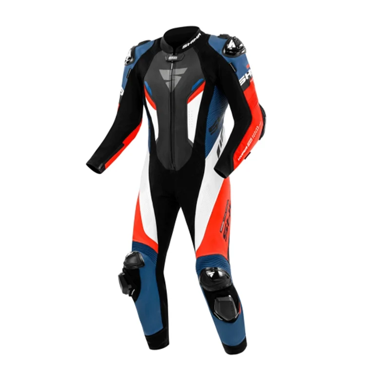 SHIMA HYPER RS 1PC MONO DE MOTO NEGRO BLANCO ROJO AZUL