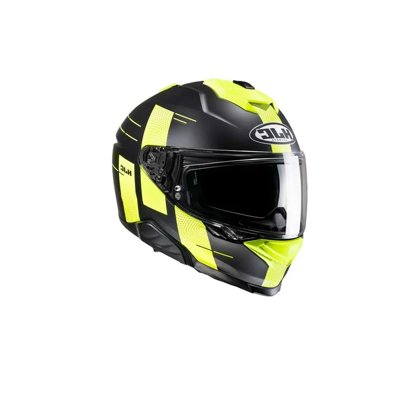 HJC- I71 PEKA MC3HSF Casco Integral Moto Negro Mate Amarillo Fluo