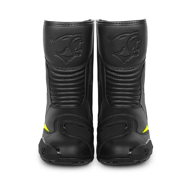 BELA FASTER 2.0 BOTAS DE MOTO NEGRO AMARILLO FLOUR