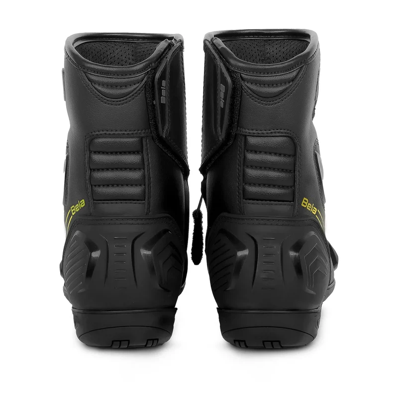 BELA FASTER 2.0 BOTAS DE MOTO NEGRO AMARILLO FLOUR