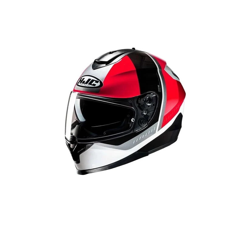 HJC C70N Alia MC1 Casco de moto integral negro rojo blanco