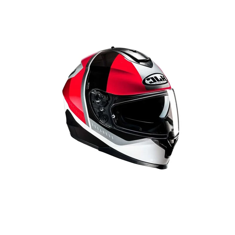 HJC C70N Alia MC1 Casco de moto integral negro rojo blanco