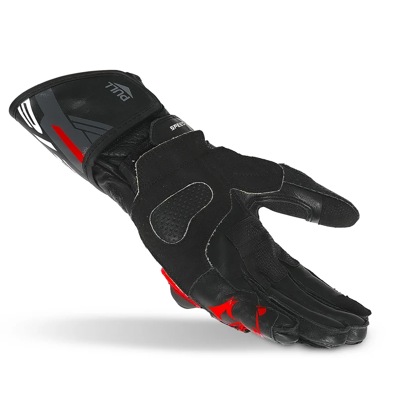 BELA LEMOX GUANTES DE MOTO PIEL NEGRO ROJO