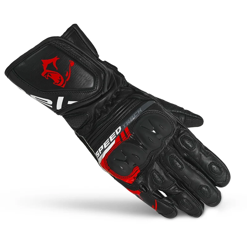 BELA LEMOX GUANTES DE MOTO PIEL NEGRO ROJO