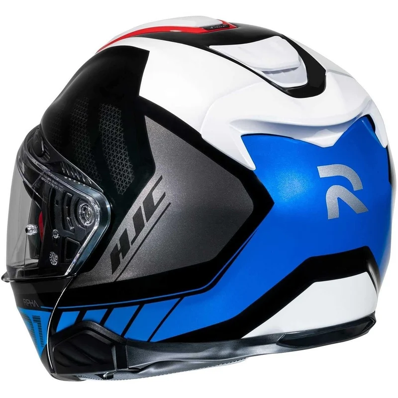 HJC RPHA 91 RAFINO MC21 Casco Modular de Moto Negro Azul Blanco