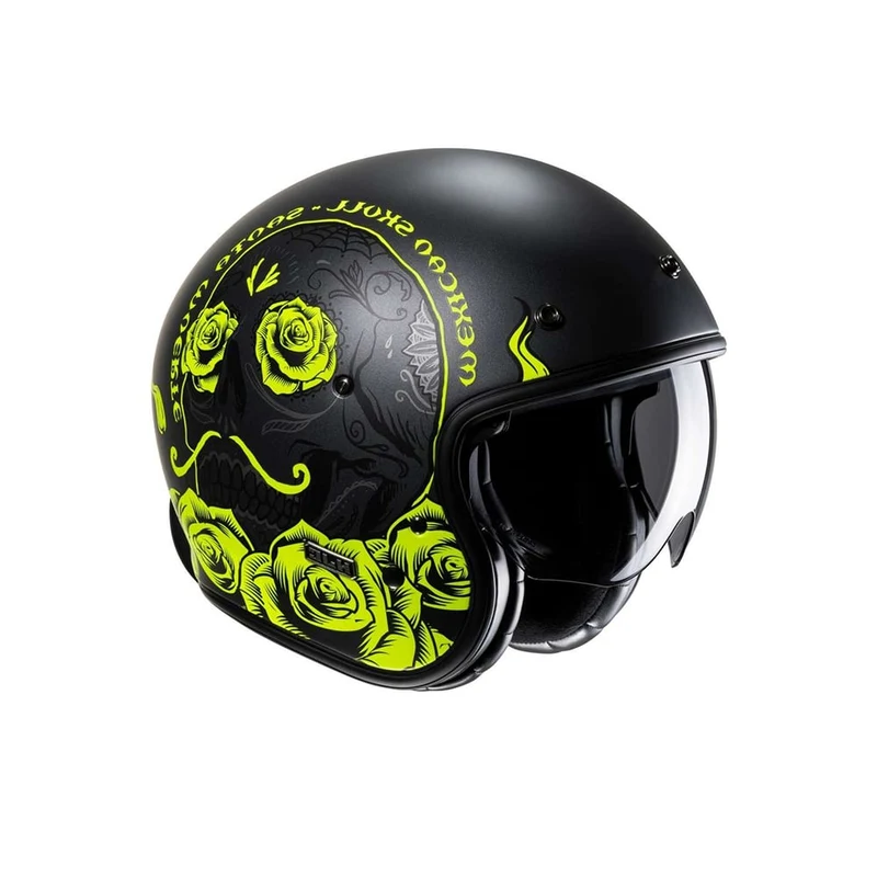 HJC V31 DESTO MC3HSF Casco Moto Abierto Negro Amarillo