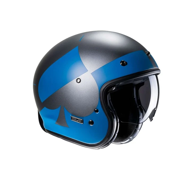 HJC V31 KUZ MC2SF Gris Azul Moto Jet Casco