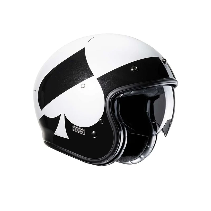 HJC V31 KUZ MC5 Casco Jet Moto Negro Blanco