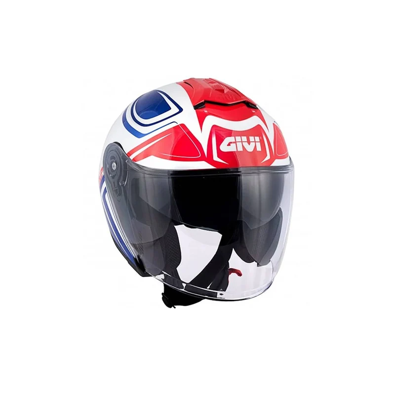 GIVI X.22 PLANET HYPER CASCO JET BLANCO AZUL ROJO