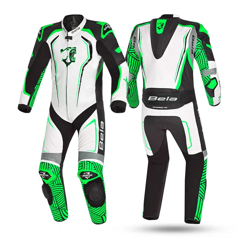 BELA NORTH STAR 1 PC MONO DE MOTO HOMBRE BLANCO NEGRO VERDE