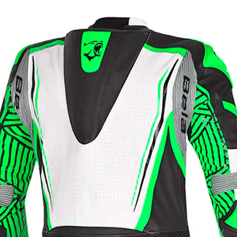 BELA NORTH STAR 1 PC MONO DE MOTO HOMBRE BLANCO NEGRO VERDE