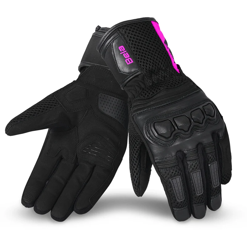 BELA TWIX LADY GUANTES DE MOTO TEXTIL NEGRO ROSA