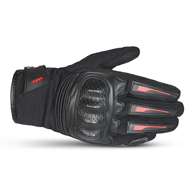 BELA DRIFT LADY GUANTES DE MOTO TEXTILE NEGRO ROJO