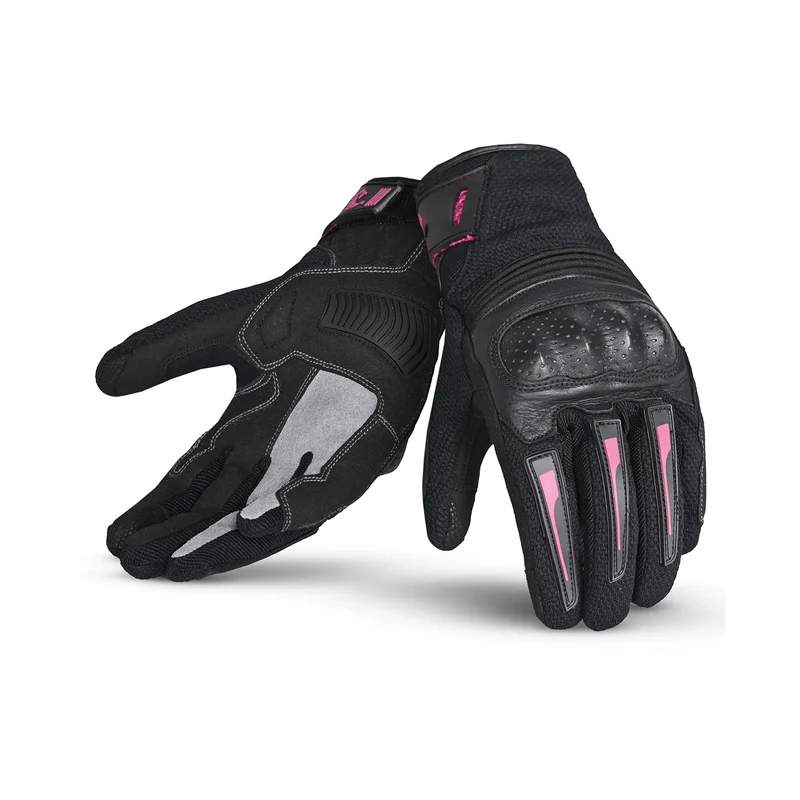 BELA DRIFT LADY GUANTES DE MOTO TEXTILE NEGRO ROSA
