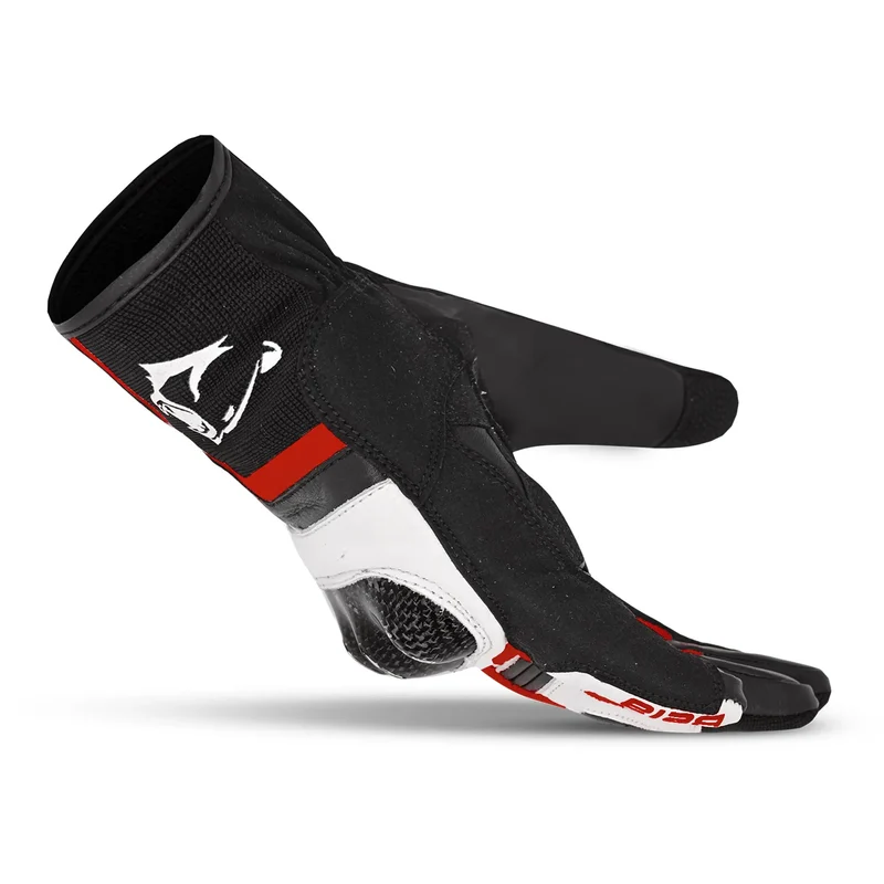 BELA AIR FLOW GUANTES DE MOTO DE PIEL MUJER NEGRO BLANCO ROJO