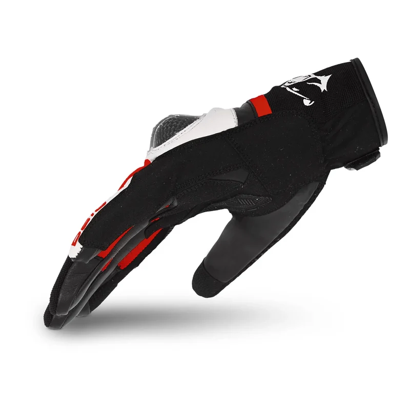 BELA AIR FLOW GUANTES DE MOTO DE PIEL MUJER NEGRO BLANCO ROJO
