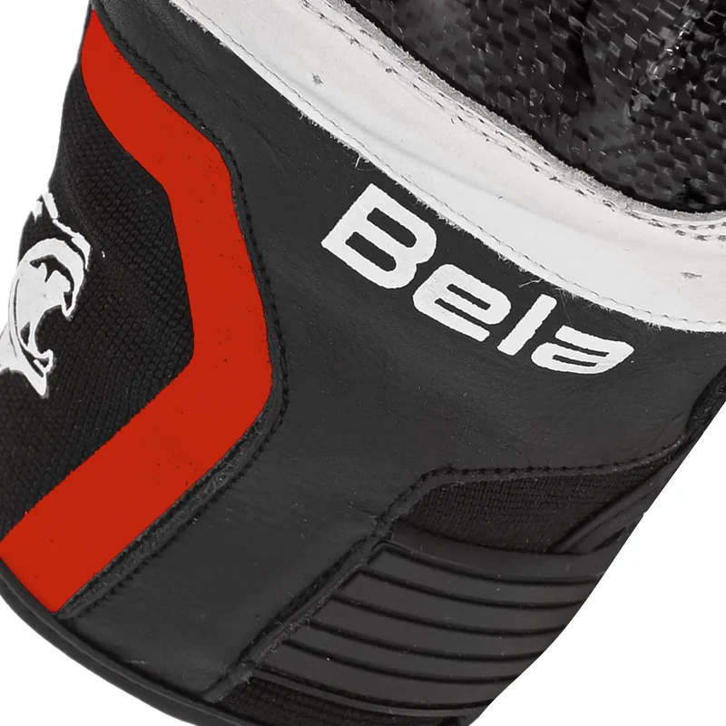 BELA AIR FLOW GUANTES DE MOTO DE PIEL MUJER NEGRO BLANCO ROJO