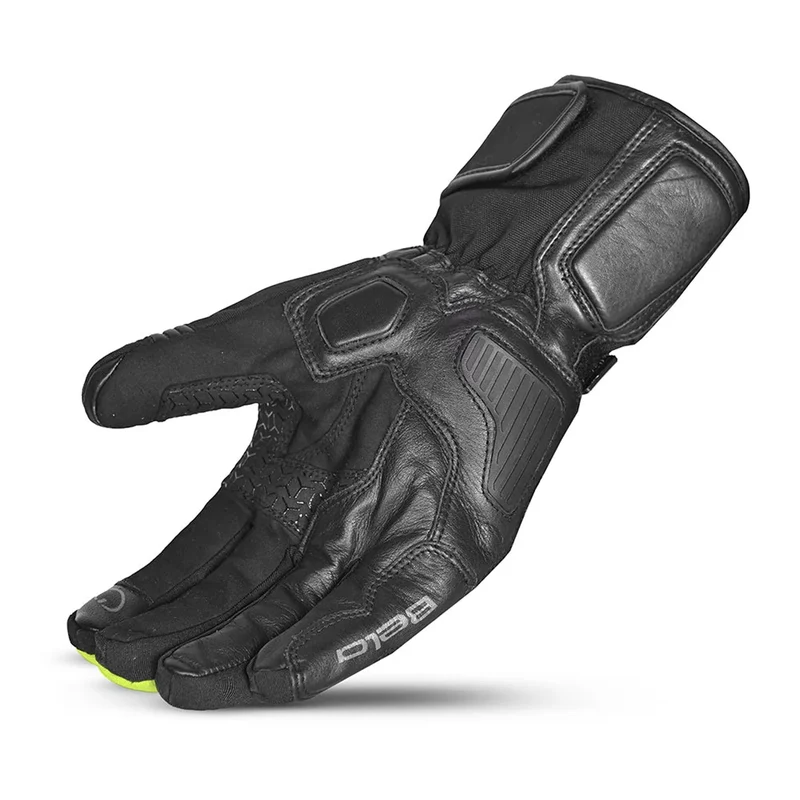 BELA ICE WINTER WP GUANTES DE MOTO PIEL MUJER NEGRO AMARILLO FLUO
