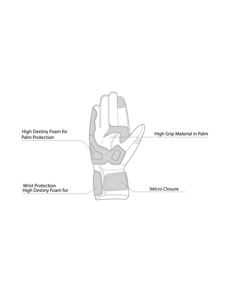 BELA ICE WINTER WP GUANTES DE MOTO PIEL MUJER NEGRO AMARILLO FLUO