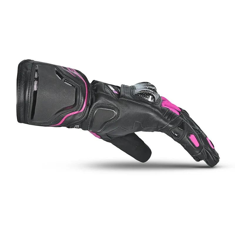 BELA VENOM RS RACING LADY GUANTES DE MOTO PIEL NEGRO ROSA